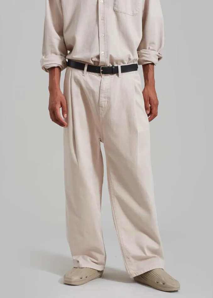 Men The Frankie Shop Bottoms Drew Denim Pants Natural