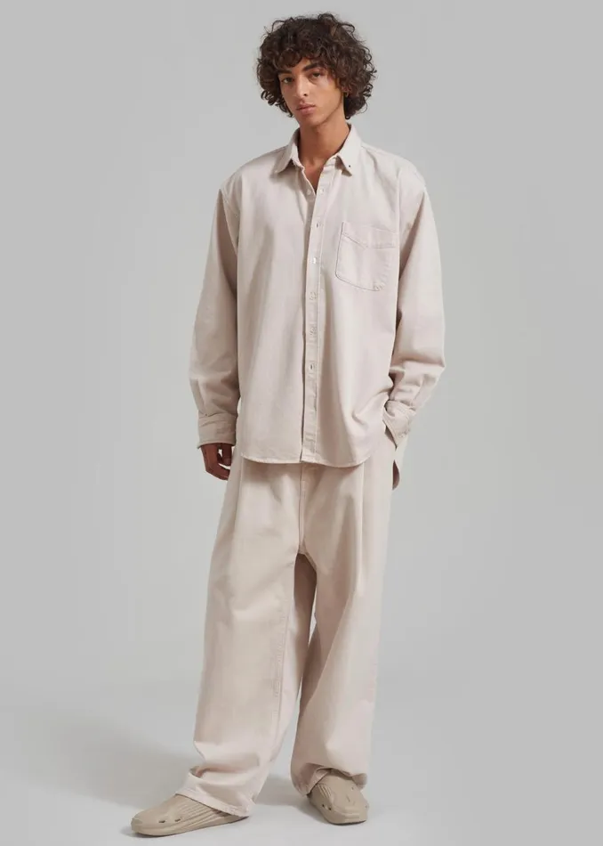 Men The Frankie Shop Bottoms Drew Denim Pants Natural