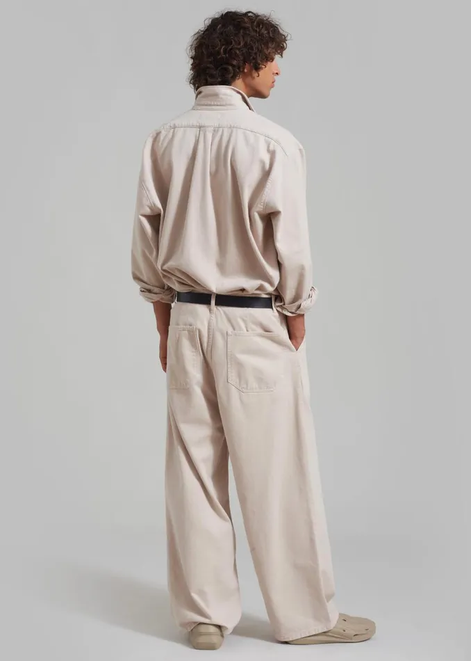 Men The Frankie Shop Bottoms Drew Denim Pants Natural