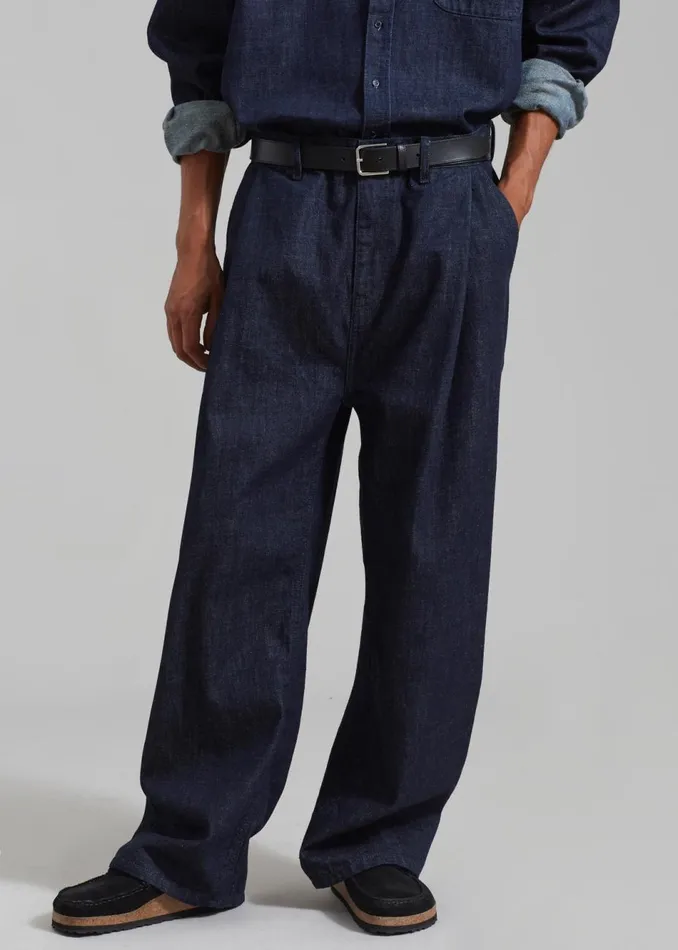 Men The Frankie Shop Bottoms Drew Denim Pants Raw Wash
