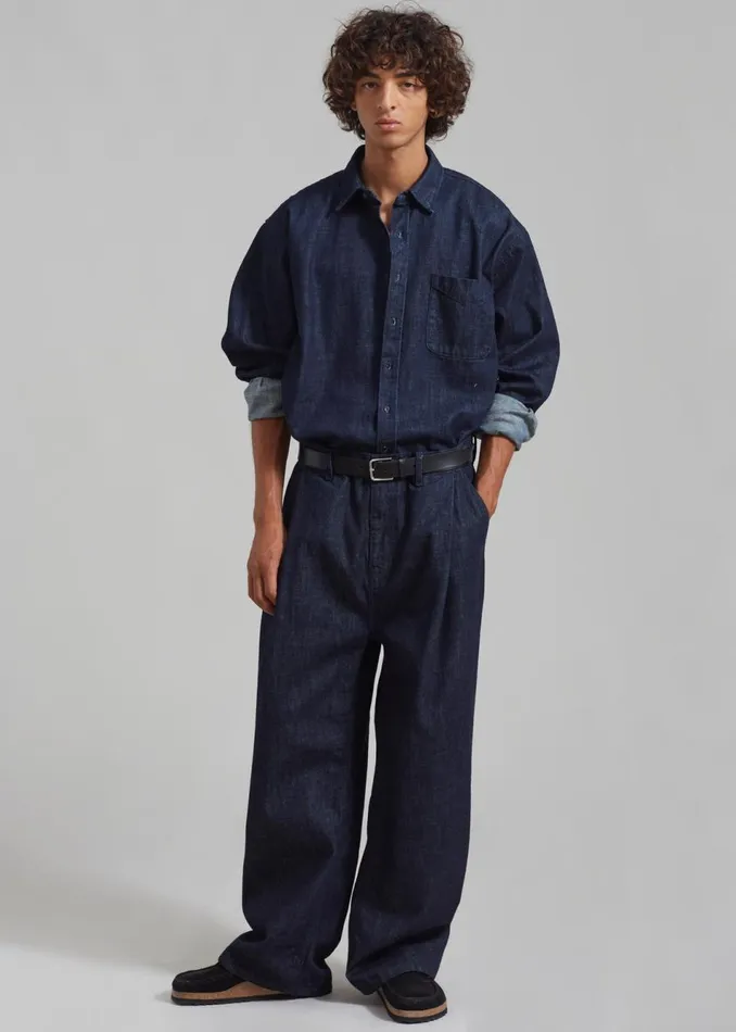 Men The Frankie Shop Bottoms Drew Denim Pants Raw Wash
