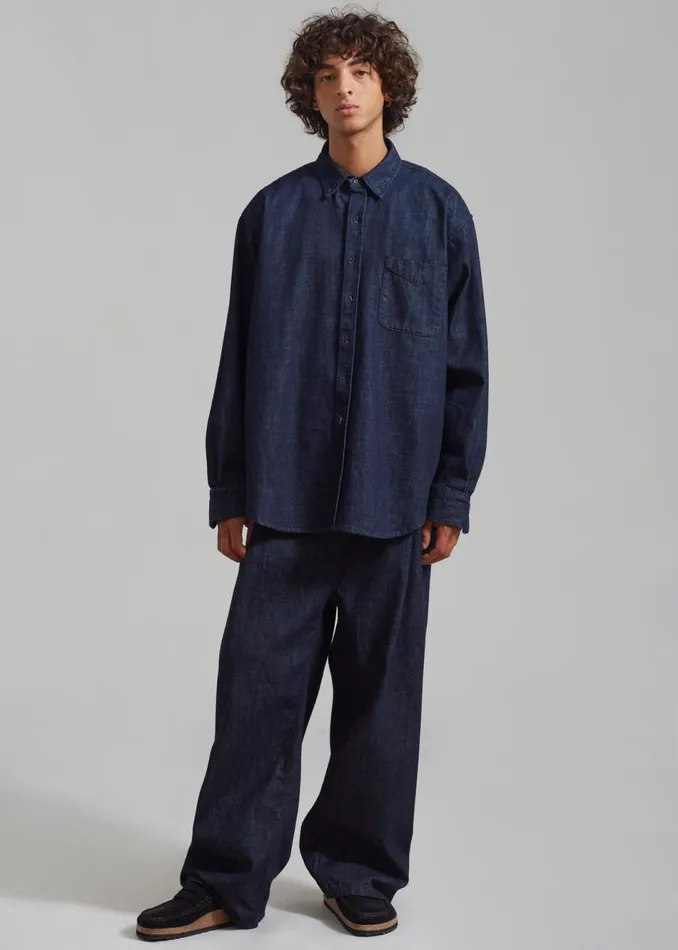 Men The Frankie Shop Bottoms Drew Denim Pants Raw Wash