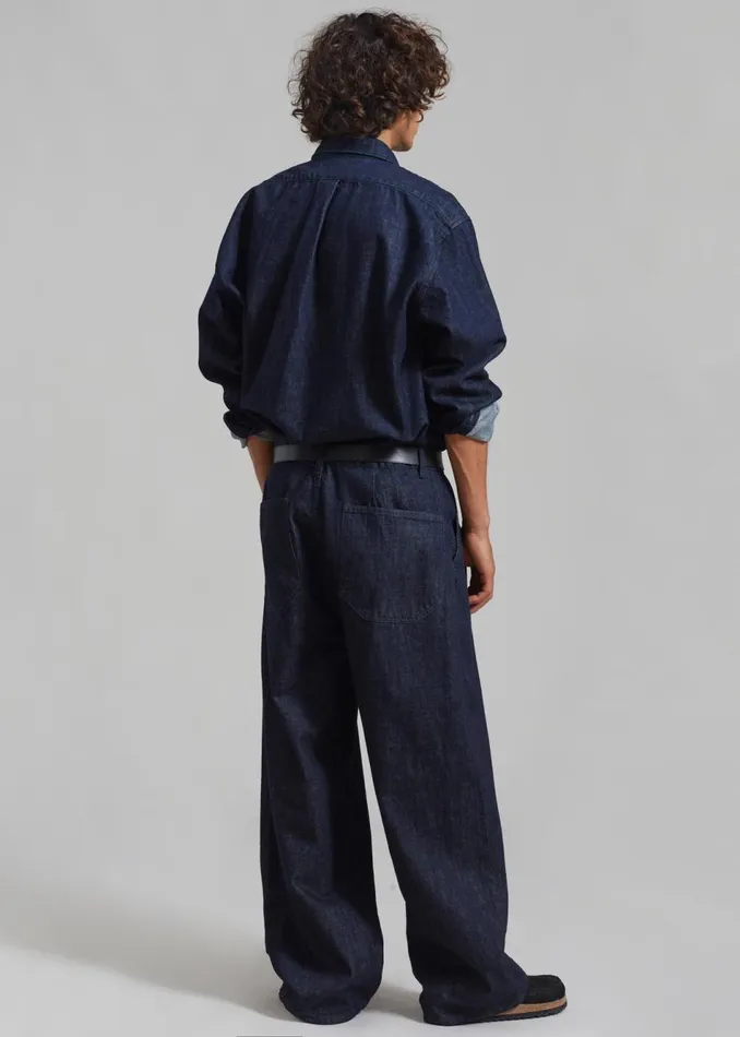 Men The Frankie Shop Bottoms Drew Denim Pants Raw Wash