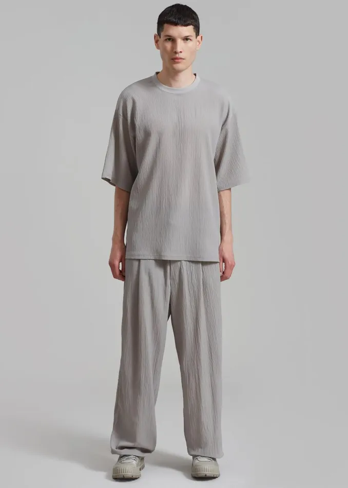 Men The Frankie Shop Bottoms Eliott Crinkle Pants Grey