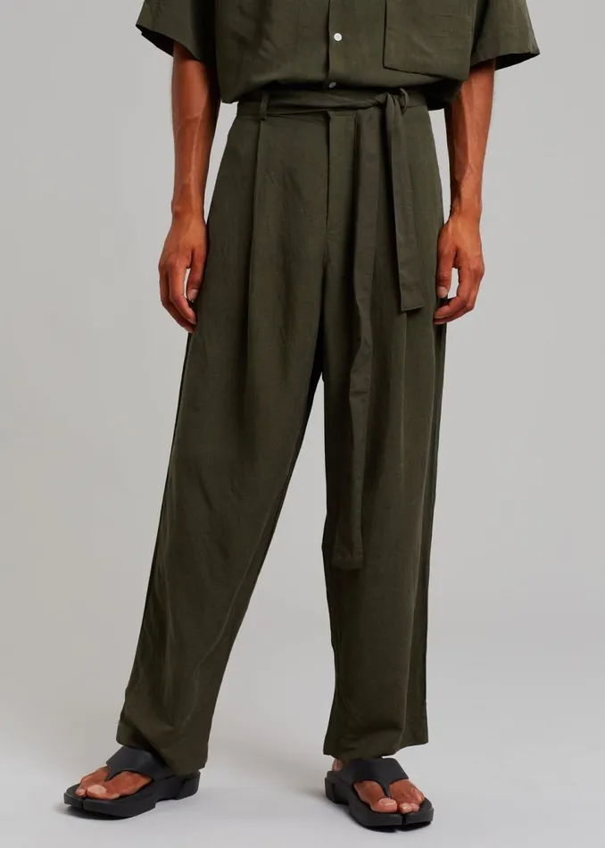 Men The Frankie Shop Bottoms Georg Puch Pants Olive