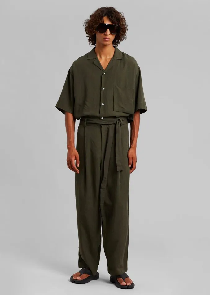 Men The Frankie Shop Bottoms Georg Puch Pants Olive
