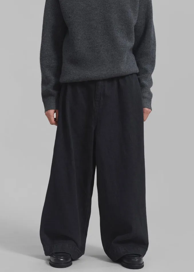 Men The Frankie Shop Bottoms Graham Denim Pants Black Wash