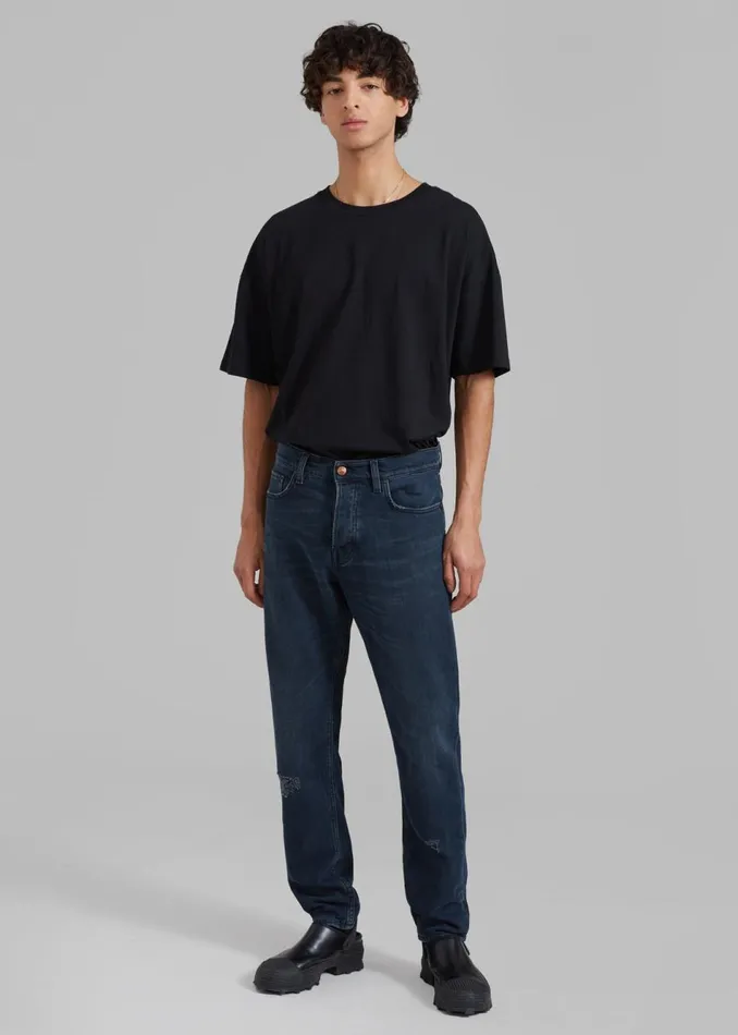 Men The Frankie Shop Bottoms Haikure Tokyo Slim Pants Mended Blue Black