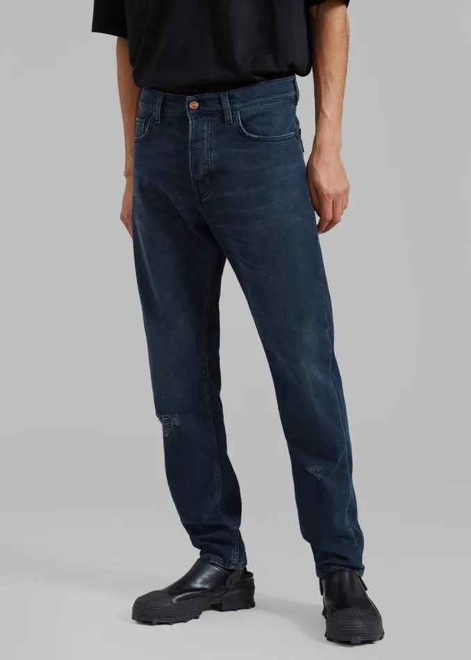 Men The Frankie Shop Bottoms Haikure Tokyo Slim Pants Mended Blue Black