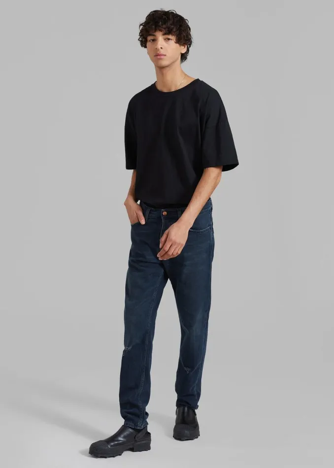 Men The Frankie Shop Bottoms Haikure Tokyo Slim Pants Mended Blue Black