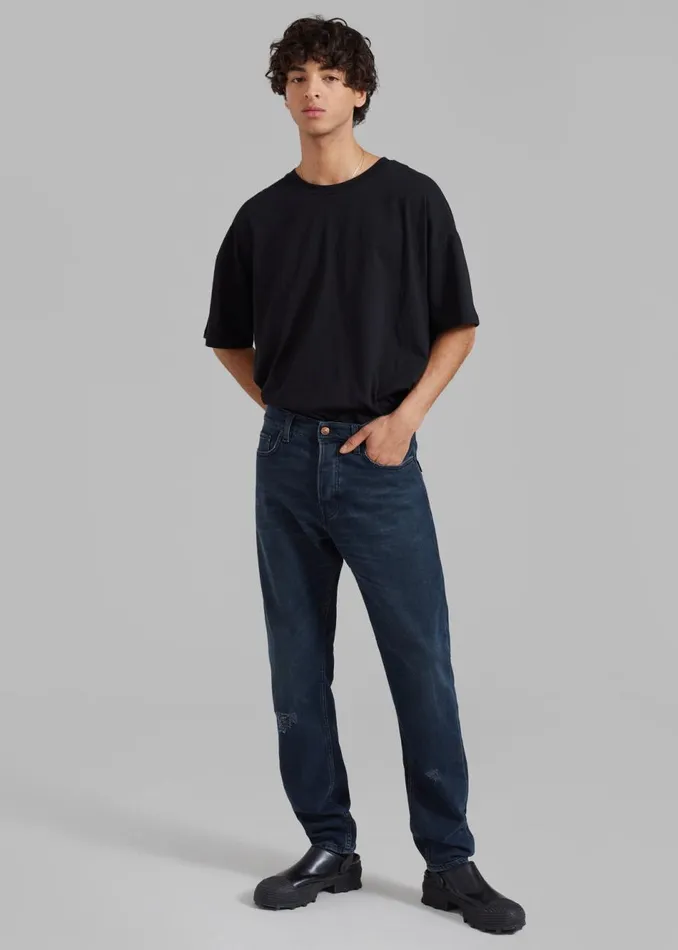 Men The Frankie Shop Bottoms Haikure Tokyo Slim Pants Mended Blue Black