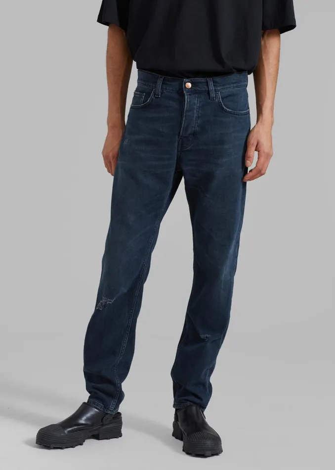 Men The Frankie Shop Bottoms Haikure Tokyo Slim Pants Mended Blue Black