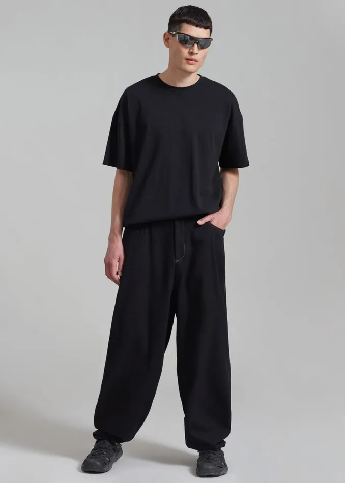Men The Frankie Shop Bottoms Joshua Baggy Pants Black