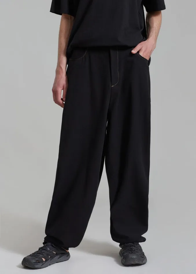 Men The Frankie Shop Bottoms Joshua Baggy Pants Black