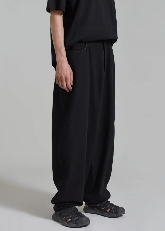 Men The Frankie Shop Bottoms Joshua Baggy Pants Black