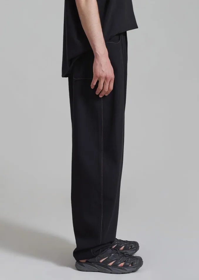 Men The Frankie Shop Bottoms Joshua Baggy Pants Black