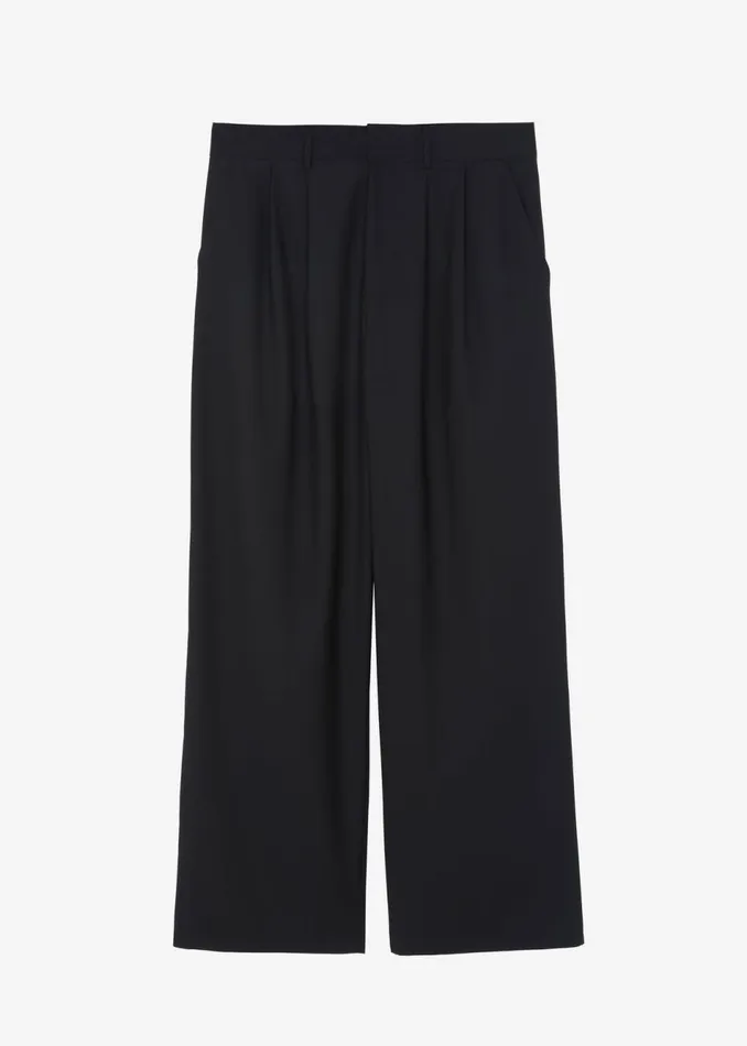 Men The Frankie Shop Bottoms Peyton Pleated Pants Black