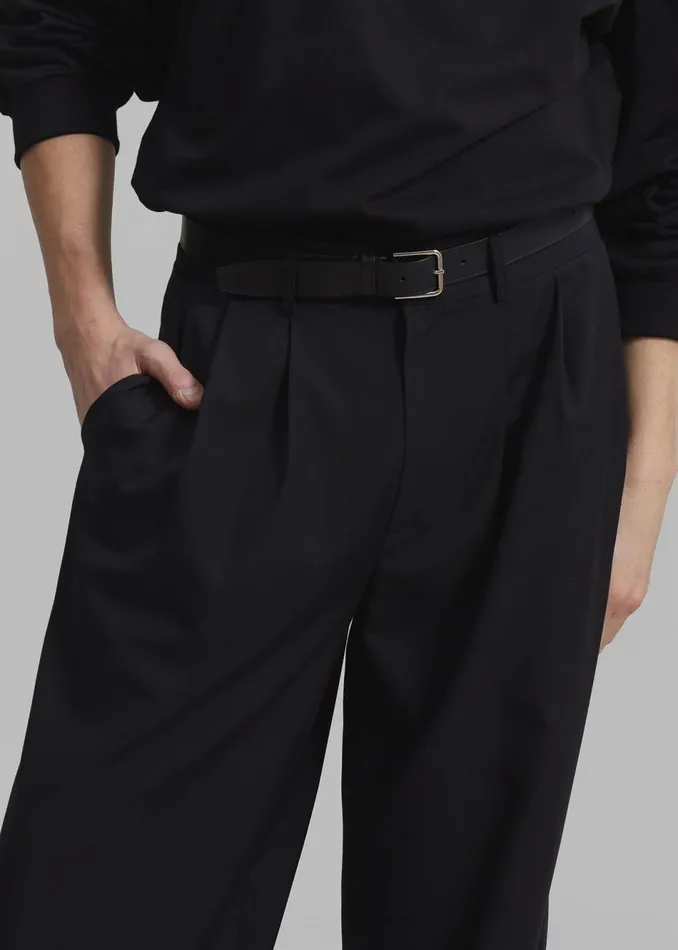 Men The Frankie Shop Bottoms Peyton Pleated Pants Black