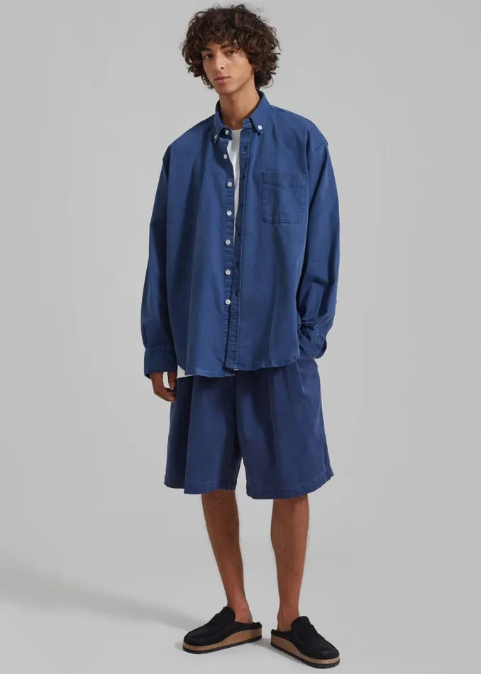 Men The Frankie Shop Bottoms Pierce Shorts Blue