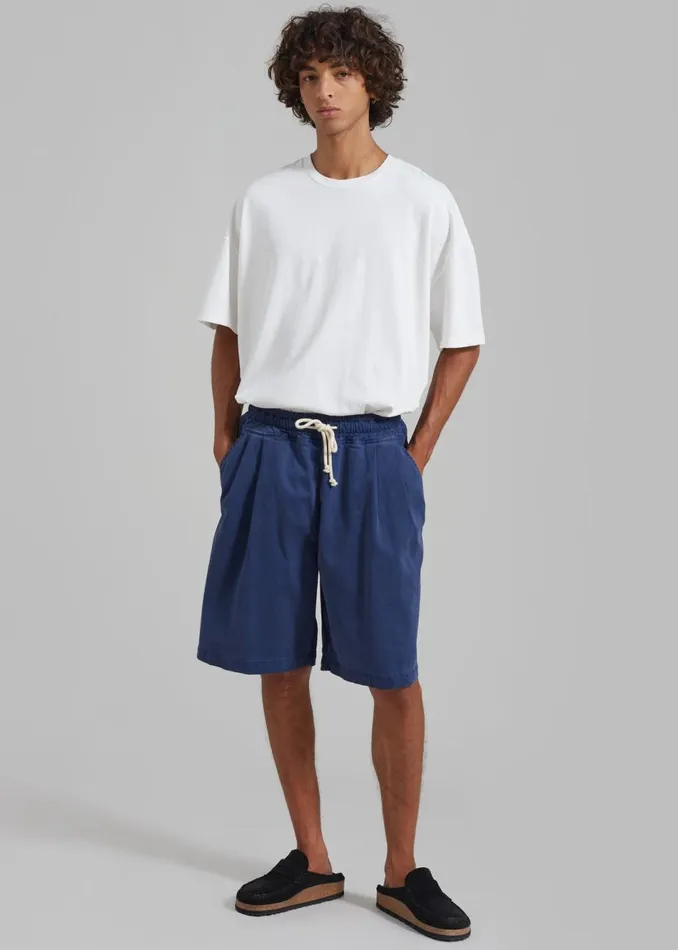Men The Frankie Shop Bottoms Pierce Shorts Blue