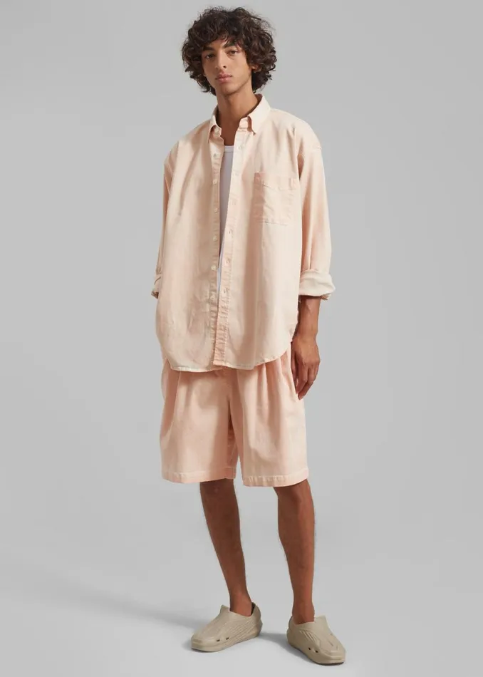 Men The Frankie Shop Bottoms Pierce Shorts Faded Pink