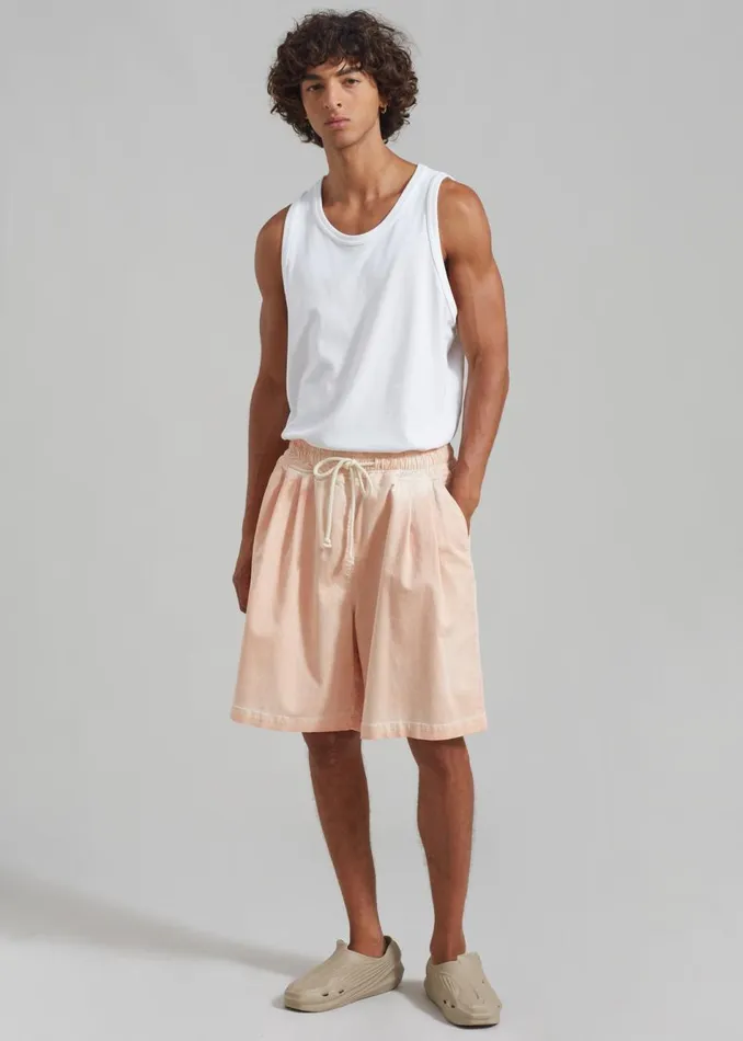 Men The Frankie Shop Bottoms Pierce Shorts Faded Pink