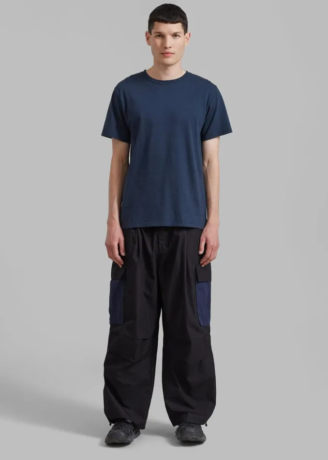 Men The Frankie Shop Bottoms Stu Colorblock Cargo Pants Black Combo