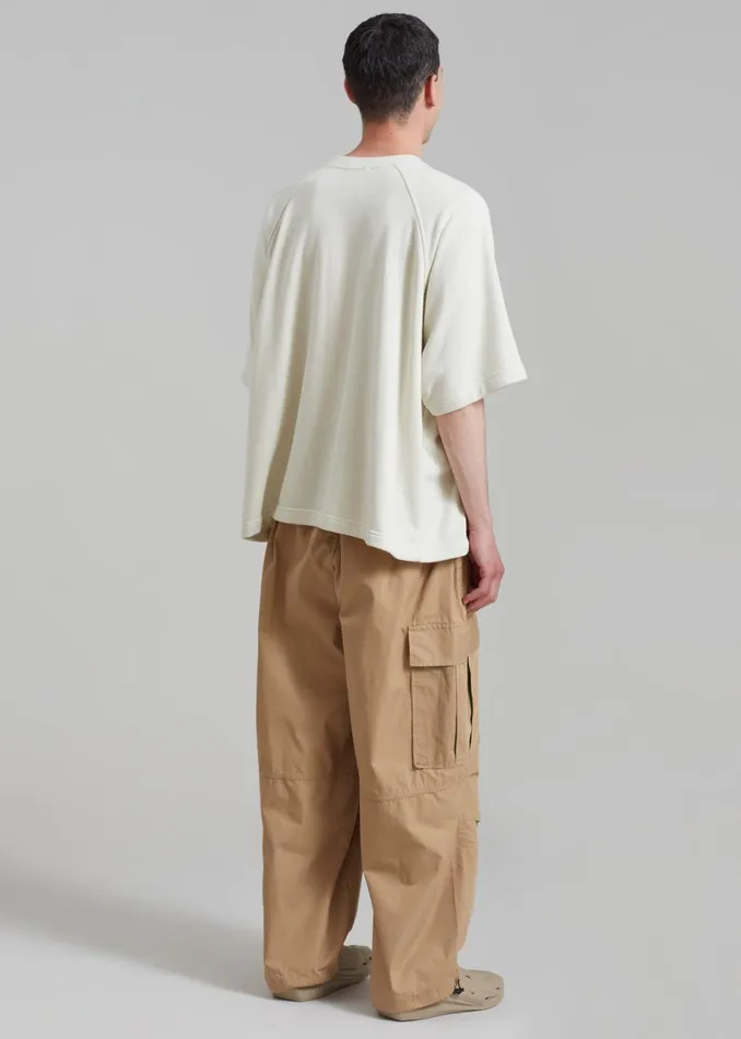 Men The Frankie Shop Bottoms Stu Colorblock Cargo Pants Tan
