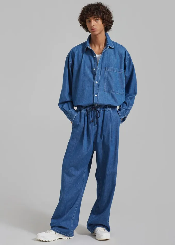 Men The Frankie Shop Bottoms Tanner Denim Pants Medium Wash