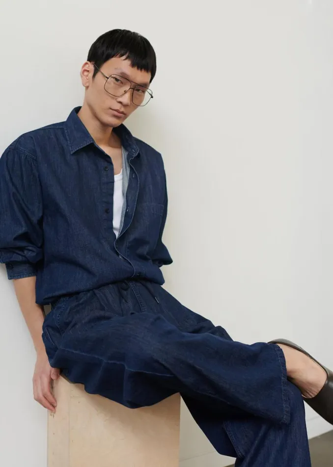 Men The Frankie Shop Bottoms Tanner Denim Pants Raw Wash
