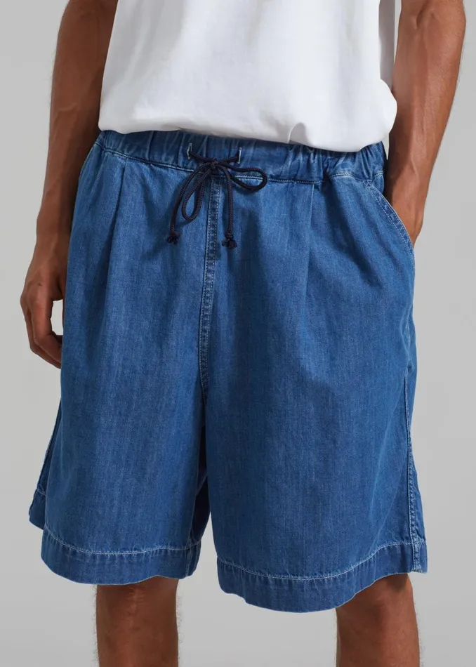 Men The Frankie Shop Bottoms Tanner Denim Shorts Medium Wash