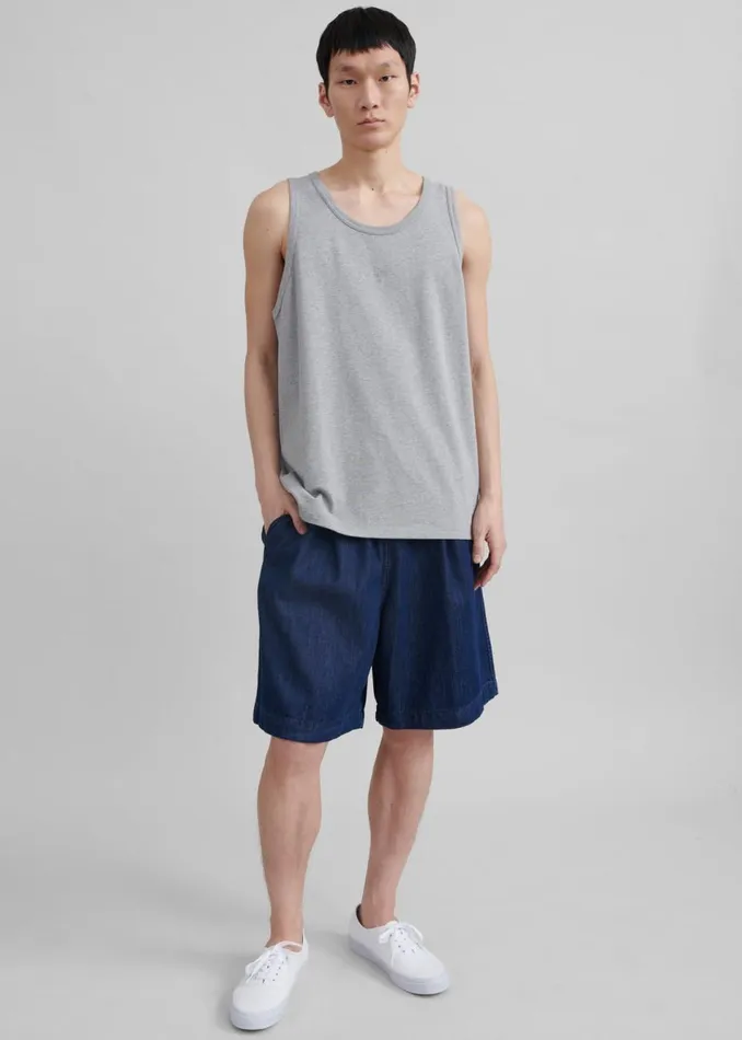 Men The Frankie Shop Bottoms Tanner Denim Shorts Raw Wash