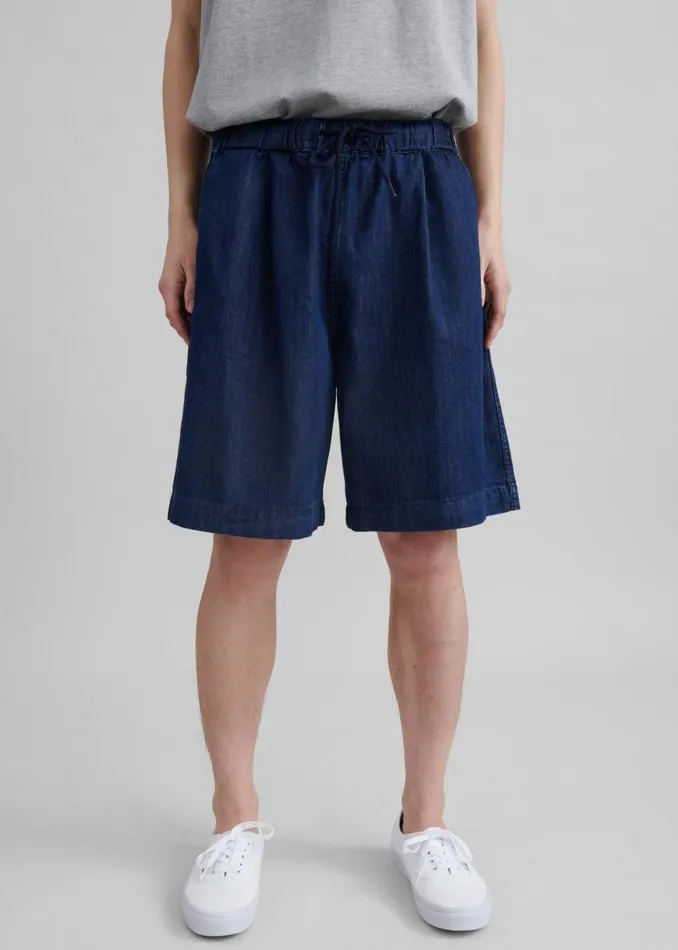 Men The Frankie Shop Bottoms Tanner Denim Shorts Raw Wash