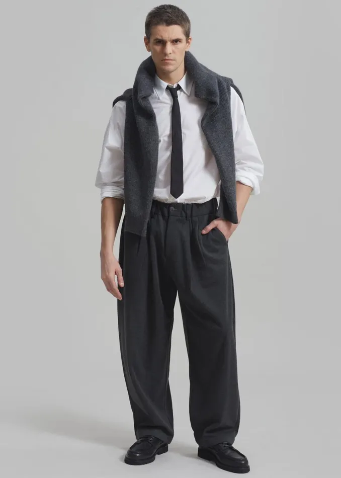 Men The Frankie Shop Bottoms Theo Pants Charcoal