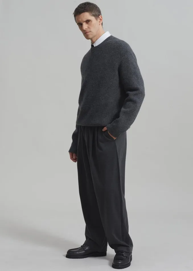 Men The Frankie Shop Bottoms Theo Pants Charcoal
