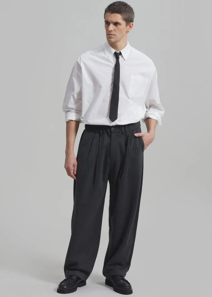 Men The Frankie Shop Bottoms Theo Pants Charcoal