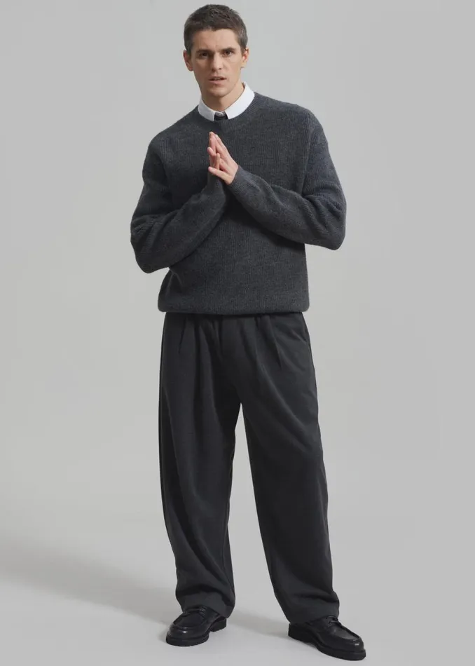 Men The Frankie Shop Bottoms Theo Pants Charcoal