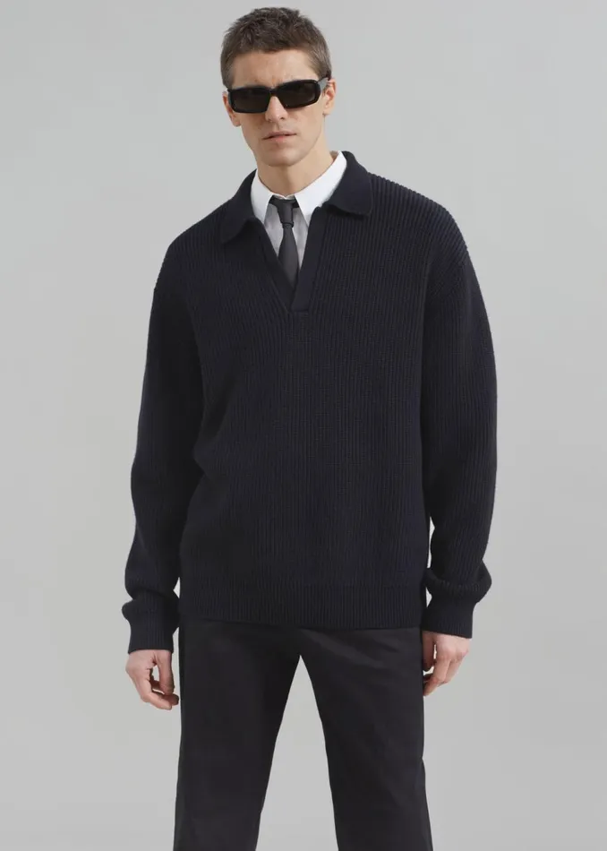 Men The Frankie Shop Knitwear Anson Pullover Black