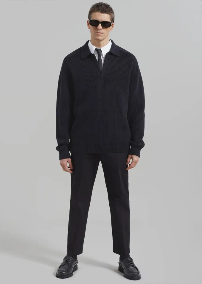 Men The Frankie Shop Knitwear Anson Pullover Black