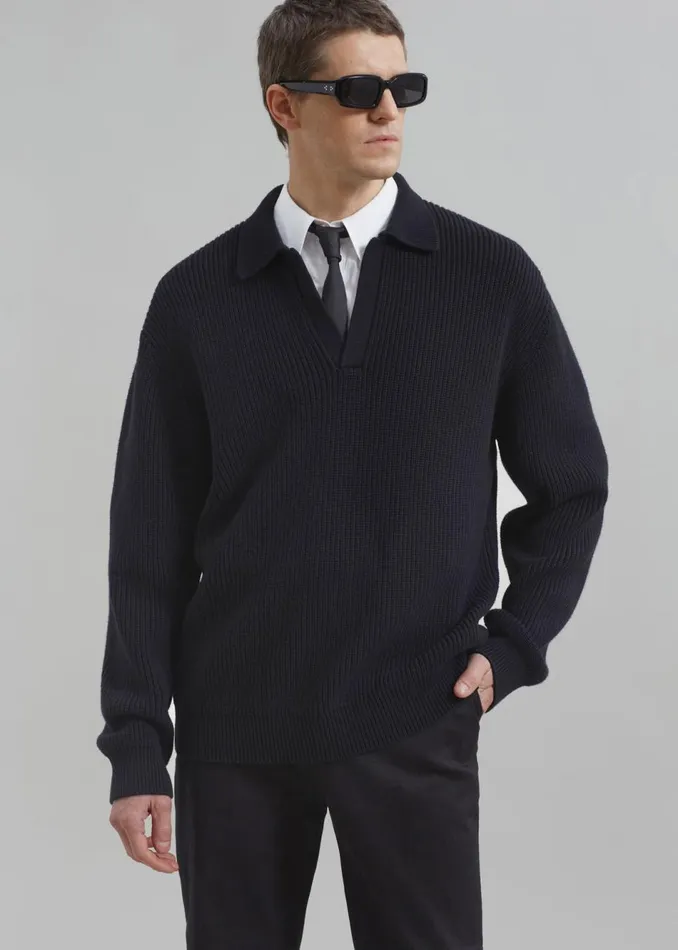 Men The Frankie Shop Knitwear Anson Pullover Black