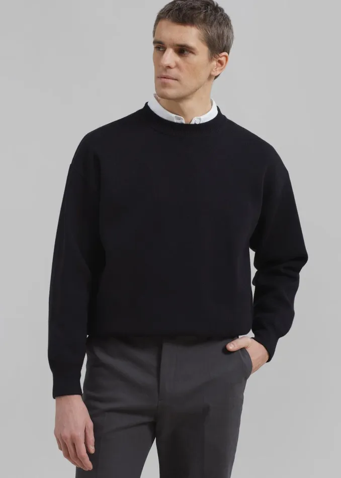 Men The Frankie Shop Knitwear Arne Sweater Black