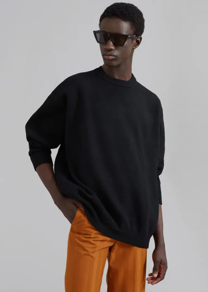 Men The Frankie Shop Knitwear Arne Sweater Black