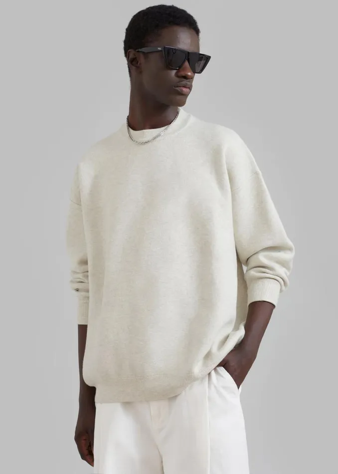 Men The Frankie Shop Knitwear Arne Sweater Grey Melange