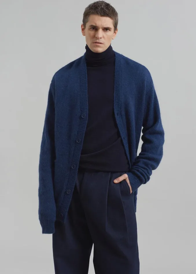 Men The Frankie Shop Knitwear Lucas Cardigan Blue