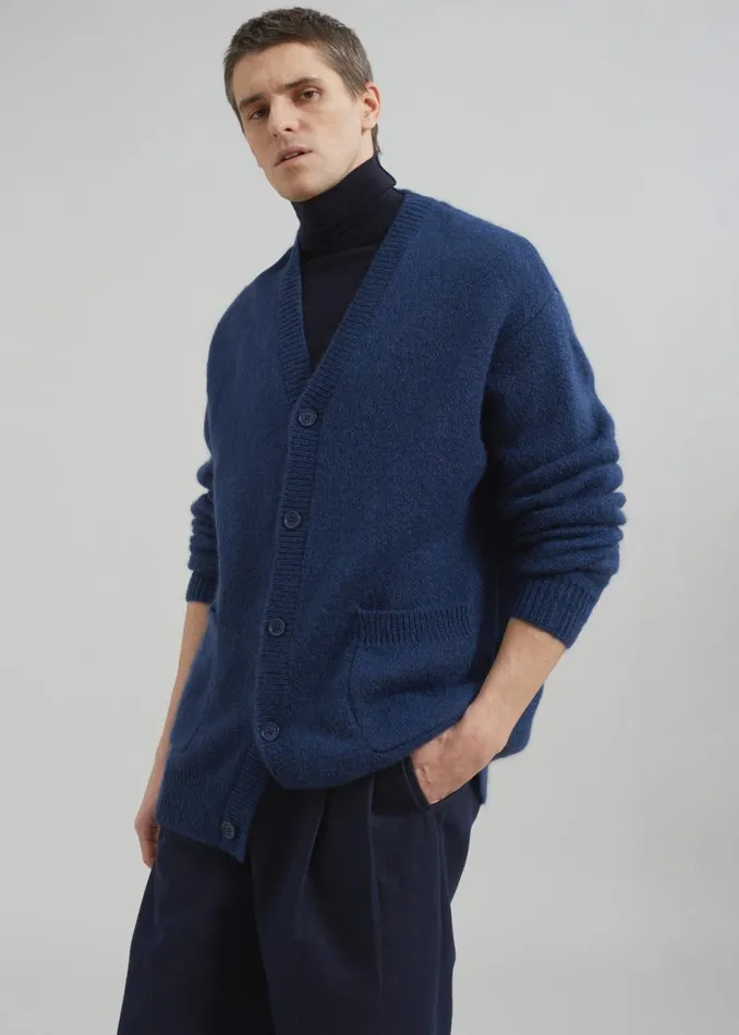 Men The Frankie Shop Knitwear Lucas Cardigan Blue