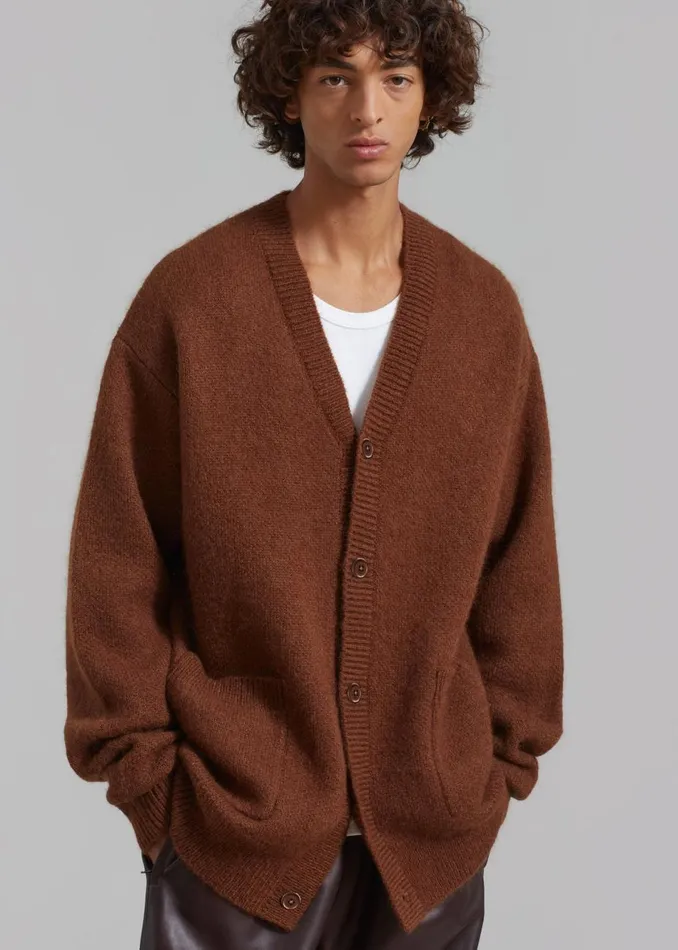 Men The Frankie Shop Knitwear Lucas Cardigan Brown
