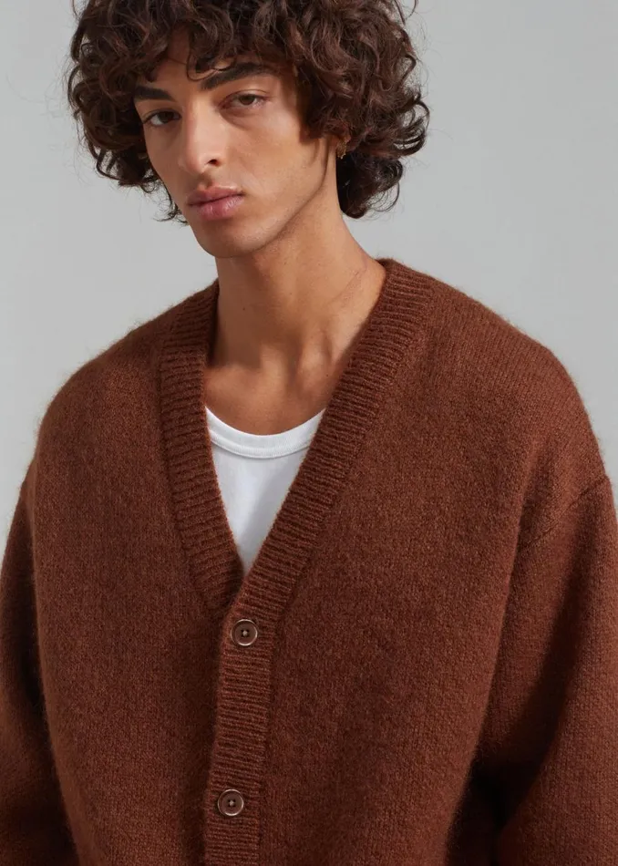 Men The Frankie Shop Knitwear Lucas Cardigan Brown