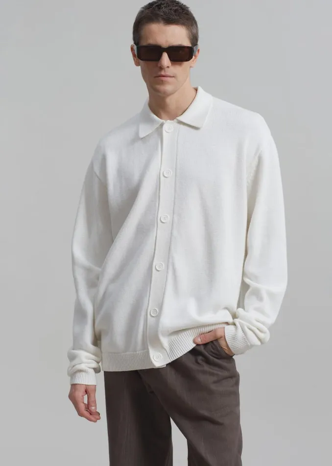 Men The Frankie Shop Knitwear Myles Cardigan White