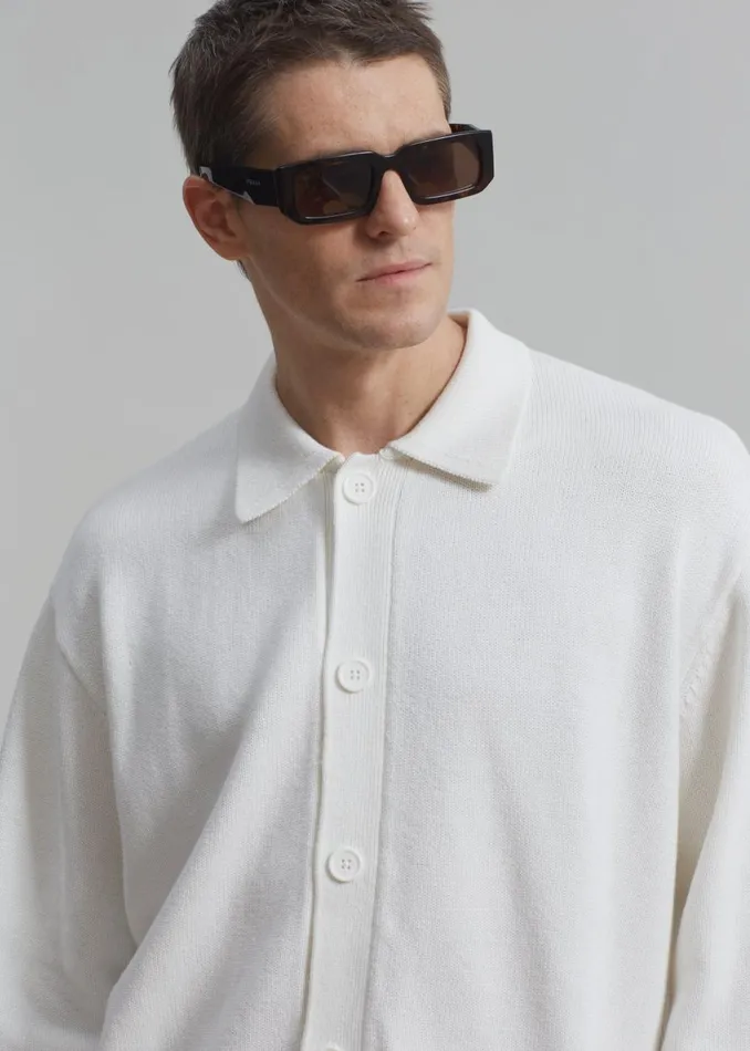 Men The Frankie Shop Knitwear Myles Cardigan White