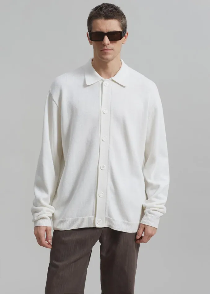 Men The Frankie Shop Knitwear Myles Cardigan White